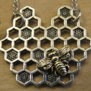 Jewelry - Honeycomb & Bee Necklace w/Bee Earrings Jewelry - Honeycomb & Bee Necklace w/Bee Earrings